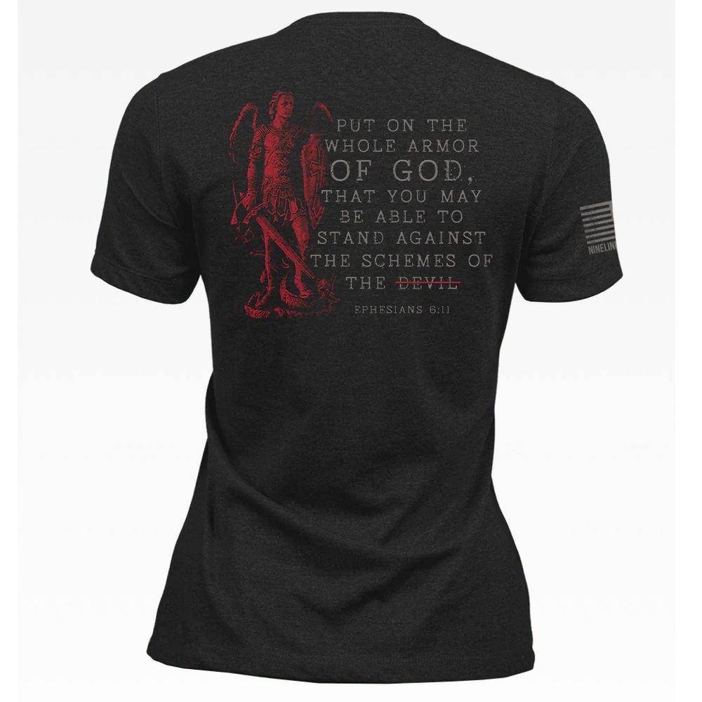 Nine Line Apparel Women’s Ephesians 6:11 Corey Comperatore Short Sleeve Tee